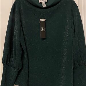 Joseph Ribkoff dark forest green top in size 18